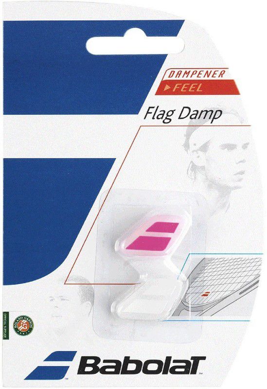 BABOLAT FLAG DAMP X 2* Tennis Dampener (white pink)  (White, Pink, Pack of 2)