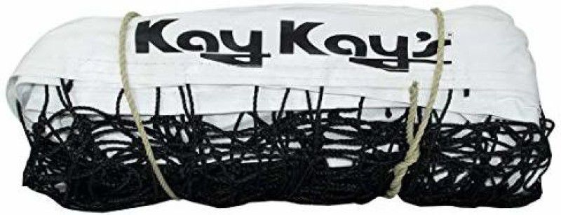 TRIUMPH Kay Kay VB 101-V Nylon Net 10 Mesh with 4 Side Vinyl Tape and PVC Coated Wire Volleyball Net  (Black)