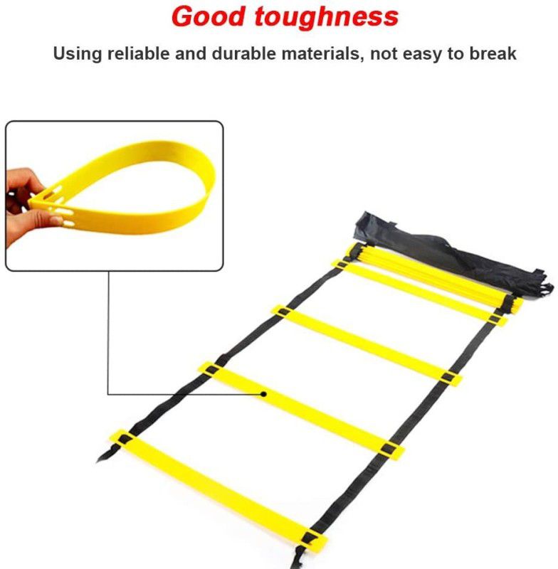 Fitcozi 6 Mtr Ladder Speed Ladder  (Black, Yellow)