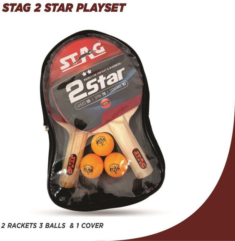 STAG 2 STAR PLAYSET WITH 2 BAT,3 BALLS Table Tennis Kit