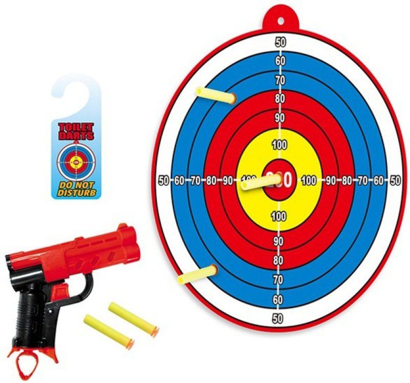 FAINLIST Children Shooting Target Toys Gun Dart Board Set Soft Tip Dart  (Pack of1)
