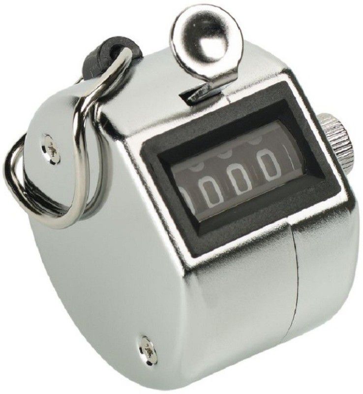 Aryshaa 4 Digit Manual Hand held Tally Counter.(Steel) Digital Tally Counter  (Silver Pack of 1)