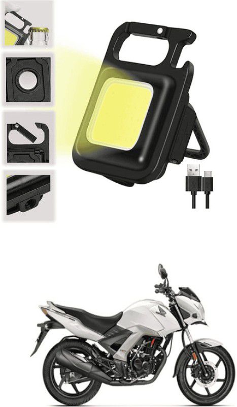 LOVMOTO Small LED Flashlight COB Rechargeable Keychain Q70 LED Lantern  (Black)