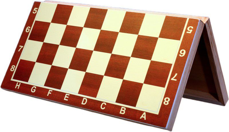 HHS SPORTS Wooden Chess Board with 32 Pawns, Large Size 35.5 cm Chess Board  (Brown)