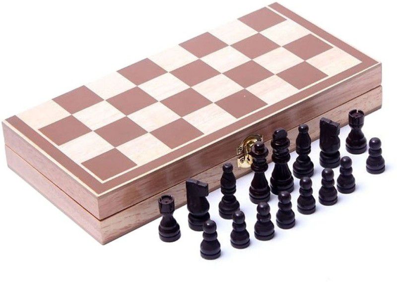 SPORTOFISTA ® Folding Wooden Chess Set With Magnet Closure 15 cm Chess Board  (Multicolor)