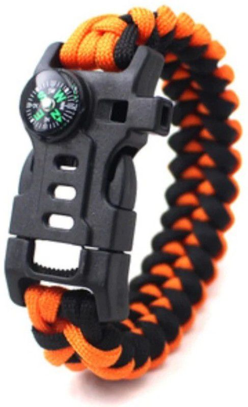 ingenious-gadgets Paracord Bracelet, Compass, Flint Fire Starter, Whistle, 550 LB Load Flint Fire Starter
