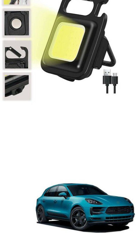 LOVMOTO Small LED Flashlight COB Rechargeable Keychain Q317 LED Lantern  (Black)