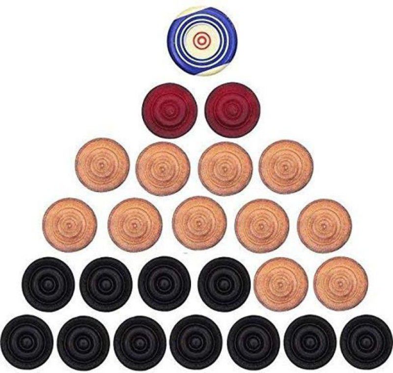 Forgesy Carom Coin and Striker Pack of 25 Carrom Pawns  (Pack of 25)