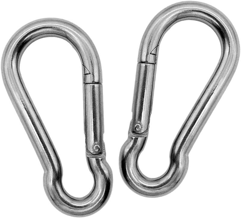 Joyfit Carabiner Clip Pair For Cable Machines, Boxing Weights -Spring Snap Hook Premium Locking Carabiner  (Silver)