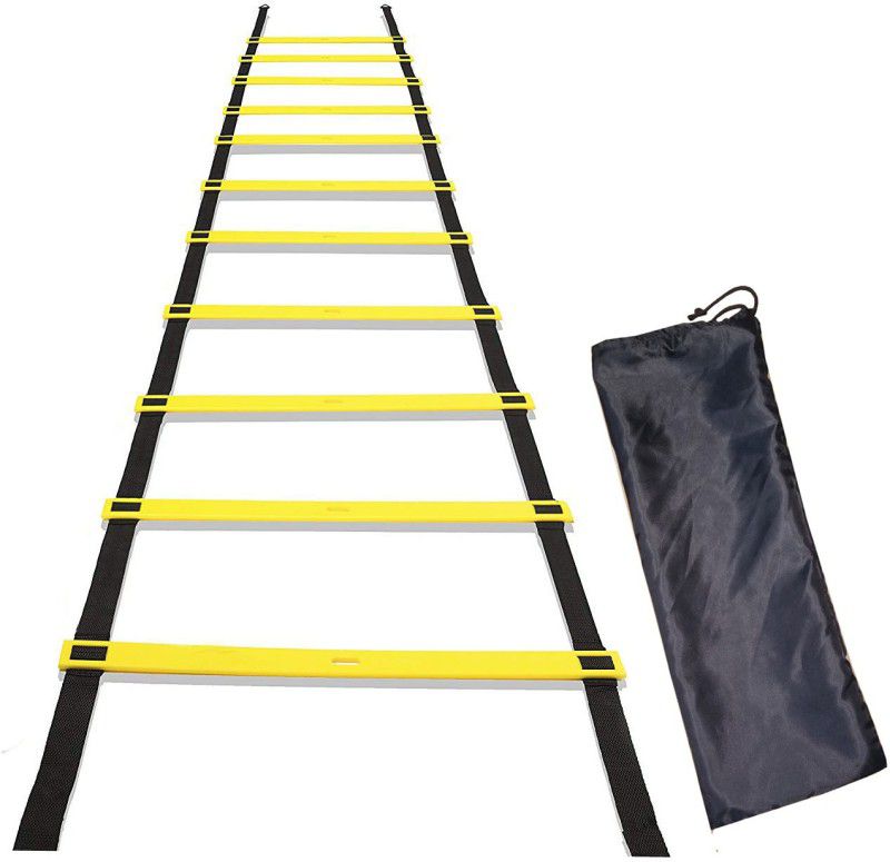 VICTORY INDIA Best Adjustable Speed Ladder 10- Rungs (5 meter) For Training,Exercise, Gym and Any Sports Activity Speed Ladder  (Yellow)