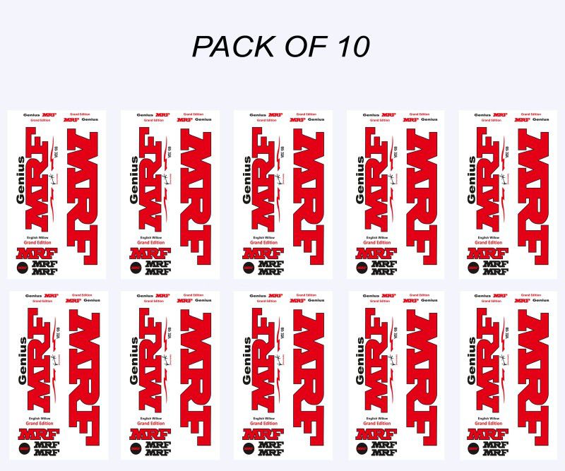 MRF VK MRF Bat Sticker Best Quality ( Pack of 10 ) Bat Sticker  (Red)