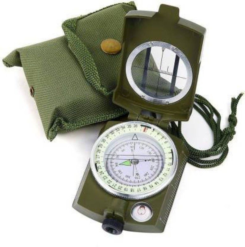 Explorer ™ Waterproof Army Metal Lensatic Prismatic Navigator For Directions Military Compass  (Green)