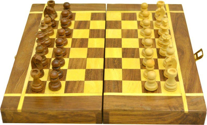 Santarms Indian Chess Game - 25 cm Chess Board  (Brown)