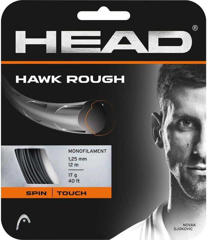 HEAD Hawk Touch Set 17L String 1.25 Tennis String - 12 m  (Black)