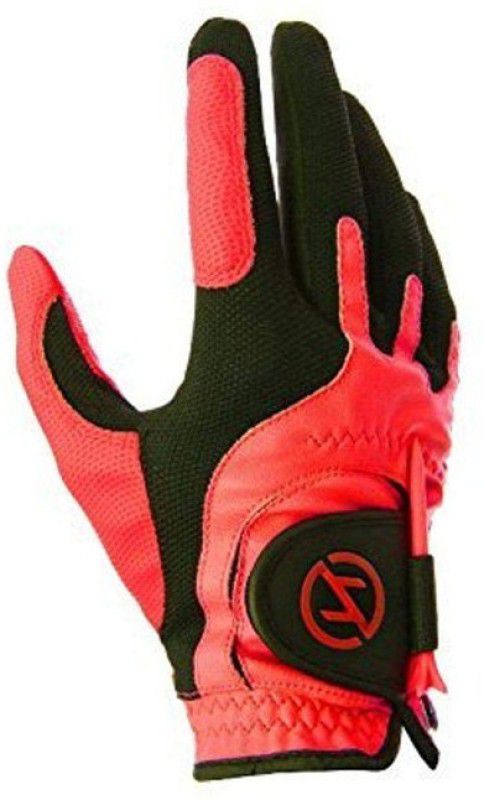 Zero Friction Synthetic Leather Men Golf Gloves  (Red)