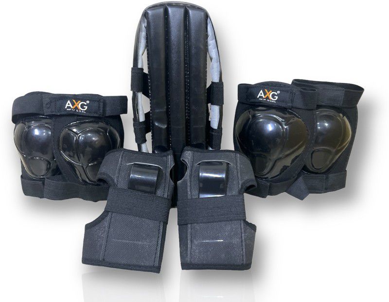 AXG NEW GOAL Unique design Quintessential Durable & Stylish Protective Kit for Cycling/ Skating Guard Combo  (Black)