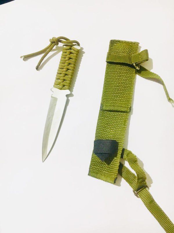 Columbia OG HIKING BEST SHINY SILVER KNIFE DECORATIVE PIECE Survival Knife  (Silver)