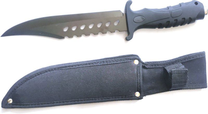 CAMPING COLLECTION 123 BLACK Pocket Knife, Fixed Blade Knife, Knife, Campers Knife, Diver's Knife, Throwing Knife, Campers Knife, Dagger  (Black)