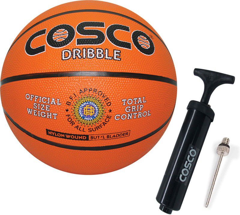 COSCO Dribble (Size- 6 ) Basketball With Basketball Pump Basketball Kit
