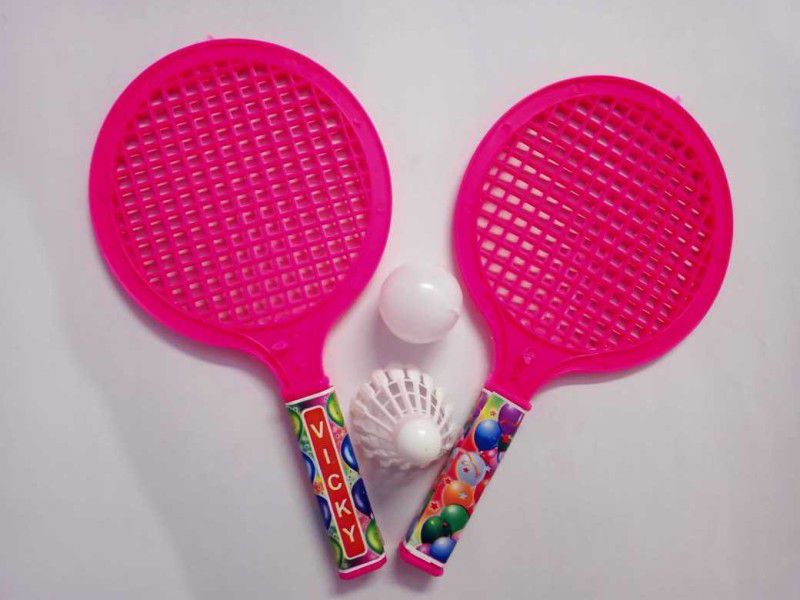 Durga ji HOT SHOT RACQUET FOR KIDS Pink Strung Racquetball Racquet  (Pack of: 4, 130 g)