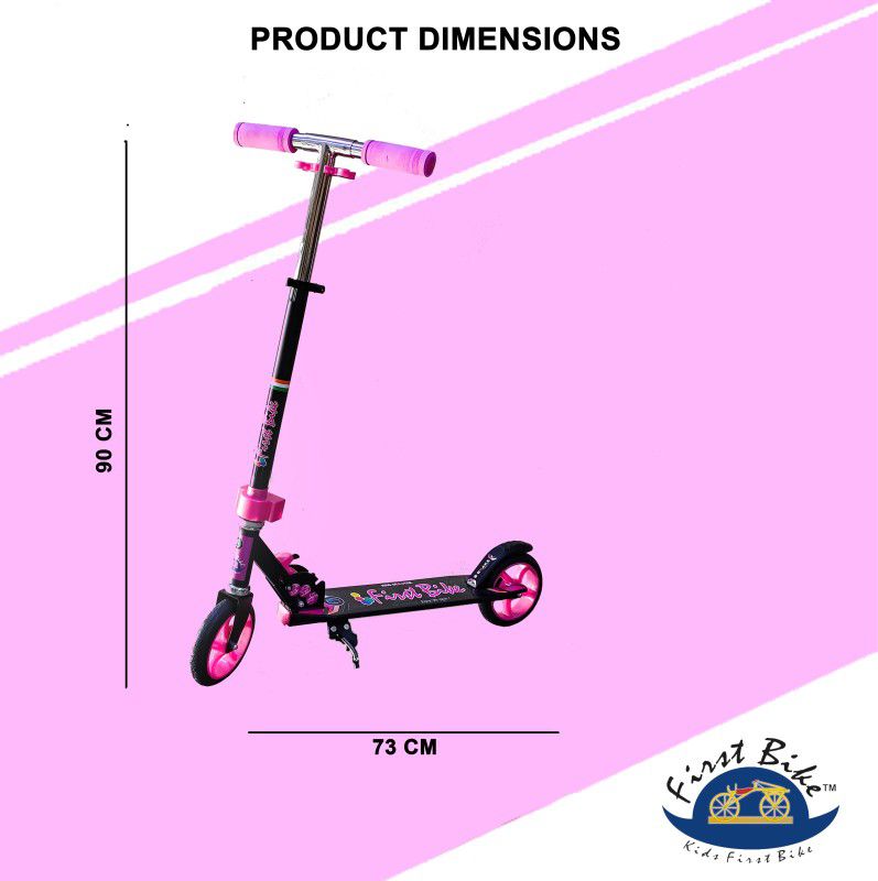 FirstBIKE scooter with adjustable handlebar, means that you can adjust height options to Kids Scooter  (Pink)