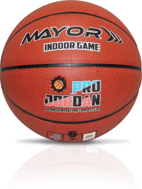 MAYOR PRO JORDAN Basketball - Size: 5  (Pack of 1, Brown)