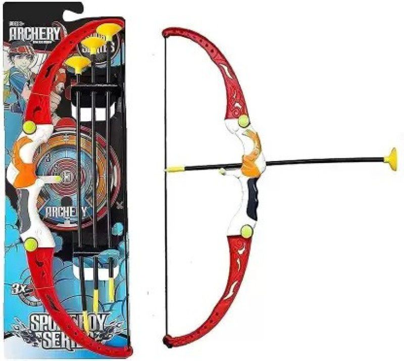 SR Toys Bow & Arrow with 3 Cup Suction Archery Target Sport Toy Game Suitable for Kids Recurve Bow  (Multicolor)