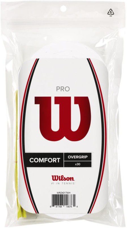 WILSON Pro Overgrip 30 Pk Smooth Tacky  (White, Pack of 1)
