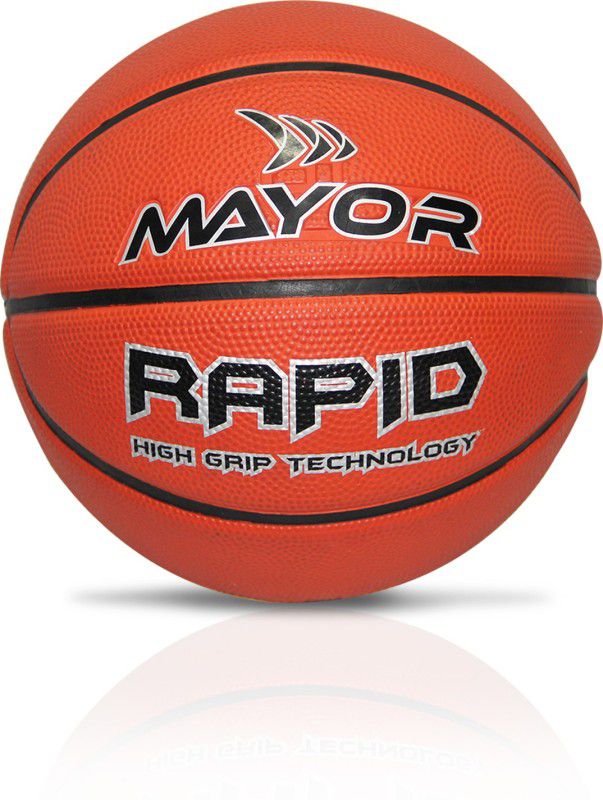 MAYOR RAPID Basketball - Size: 7  (Pack of 1, Brown)