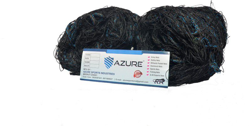 Azure Nylon Football Goal Pack of Pair Football Net  (Black)