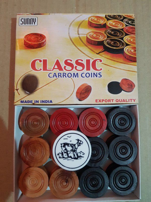 TYF carrom coins Carrom Pawns  (Pack of 24)
