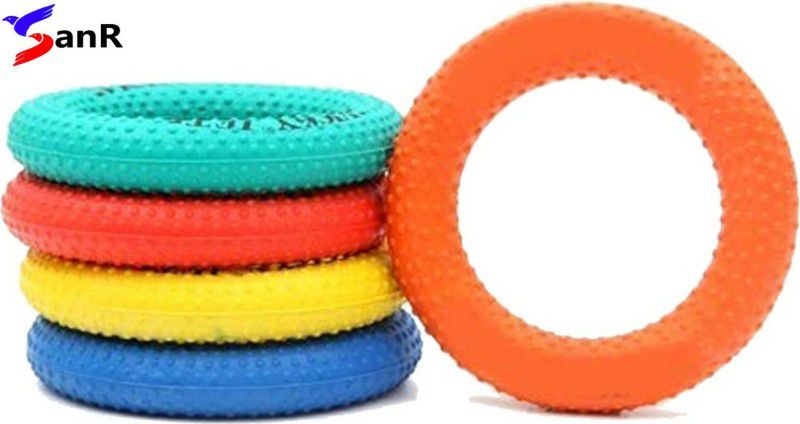 SanR Tennikoit rubber Dotted griper ring multicolour pack of 5 Rubber Tennikoit Ring  (Pack of 5)