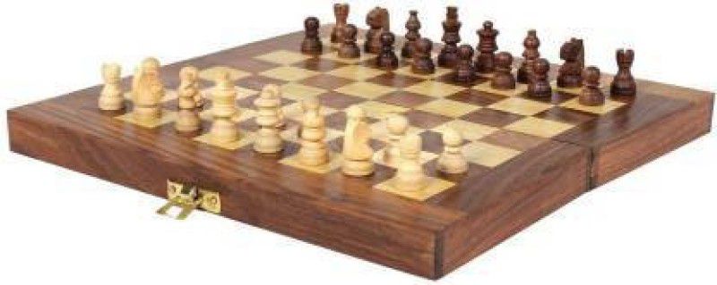 MATA JANKI TRADERS Board Interior for Storage for Adult Kids Beginner Chess Board (M.J Traders) 1 cm Chess Board  (Brown, Black, White)