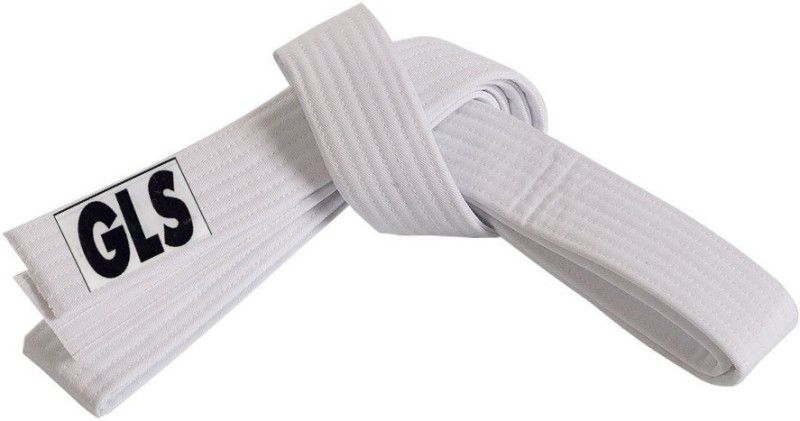 GLS Premium Judo Karate Taekwando Martial Art Free Size Cotton Belt - White Martial Art Uniform