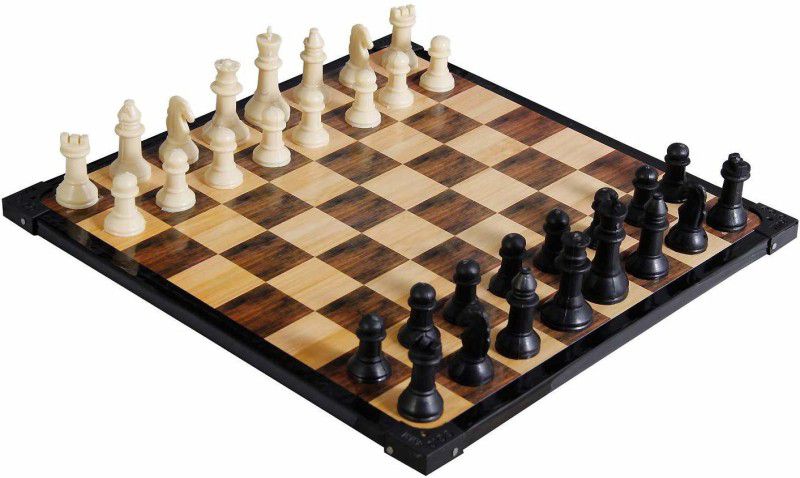 sports trading Handcrafted Wooden Chess Board Game 38.1 cm Chess Board  (Brown)