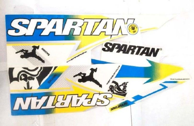 WER Spartan Spartan Sachin Bat Sticker  (Yellow)