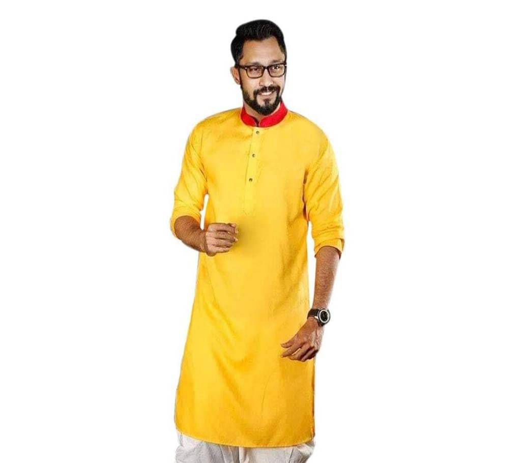 Semi Long Cotton Punjabi For Men F