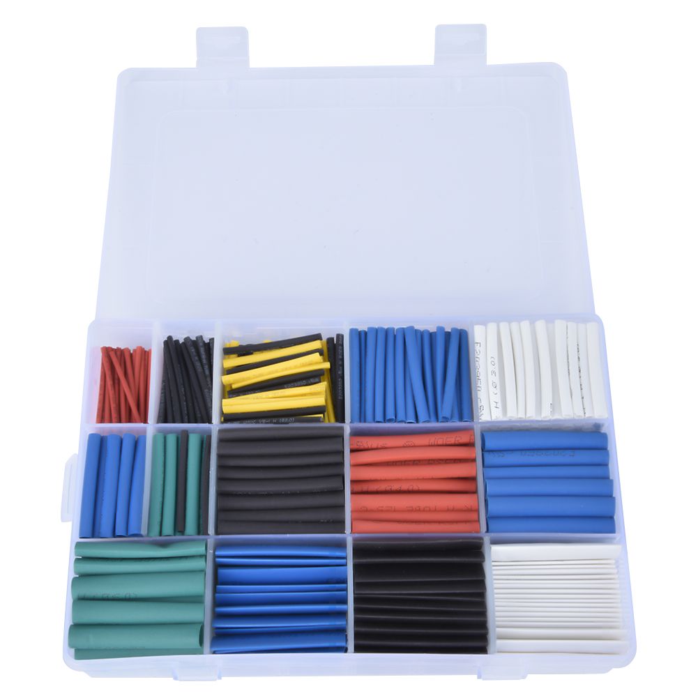 670Pcs Polyolefin Heat Shrinkable Tube Waterproof Wire Cable Protection Sleeve
