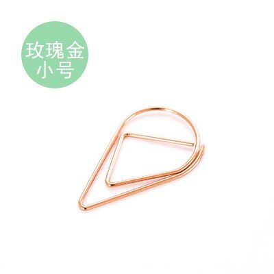 10 pcs/pack Brief Style Waterdrop Shaped Metal Paper Clip Bookmark Stationery School Office Supply Escolar Papelaria