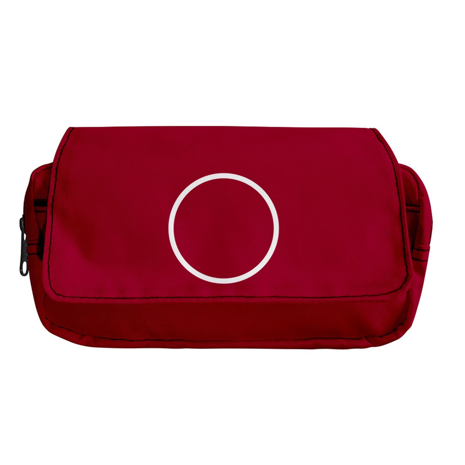 Pencil Bag, Geometry / Numbers Game Print Stationery Bag Zipper Simple Small Middle School Students Pen Organizer
