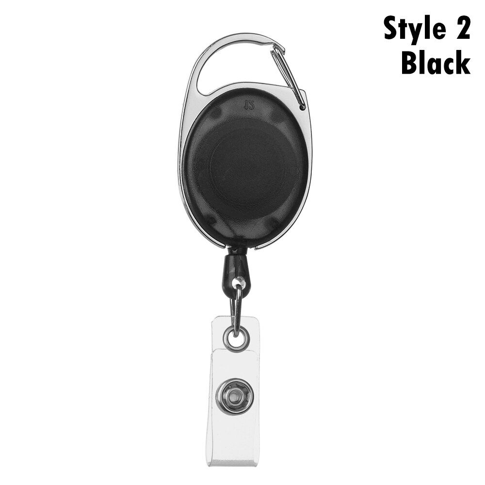 1 PC Unisex ID Badge Cord Name Tag Reel Retractable Pull Keychain Key Card Holder Belt Durable Clip Keychain Bag Chain Clip