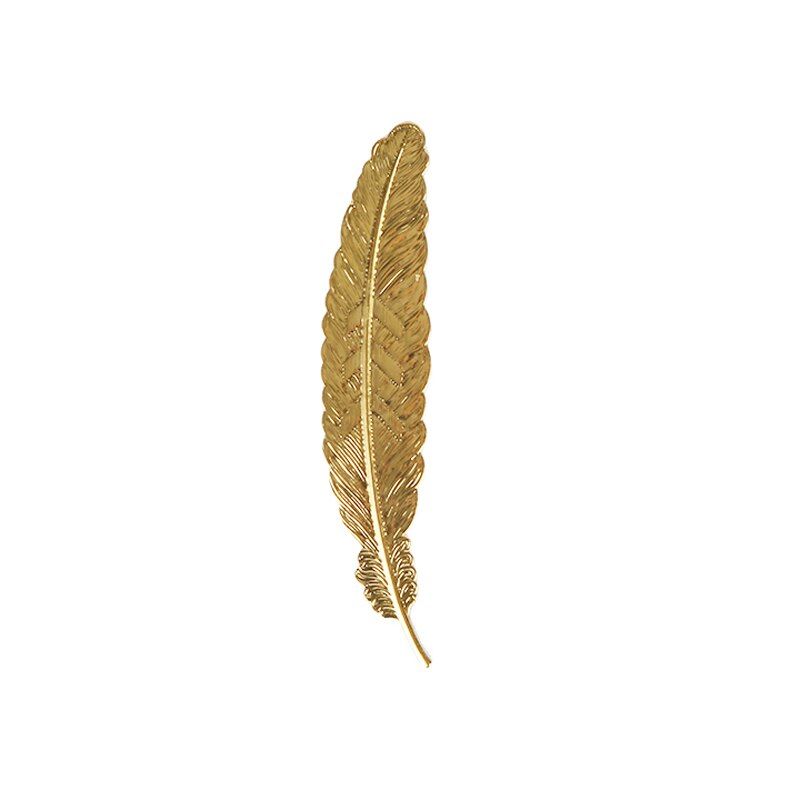 Creative Retro Metal Feather Bookmark Beautiful Cool Book Page Mark Children Student Gift Stationery School Office Supplies 1Pc