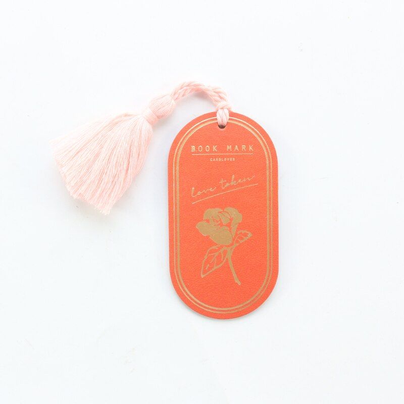 Classic vintage PU leather office school student index bookmark gift stationery supplies,with tassel,9 colors