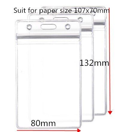 10Pcs/set Vertical Horizontal Transparent Plastic Clears ID Card Bag Case Badge Holder Accessories