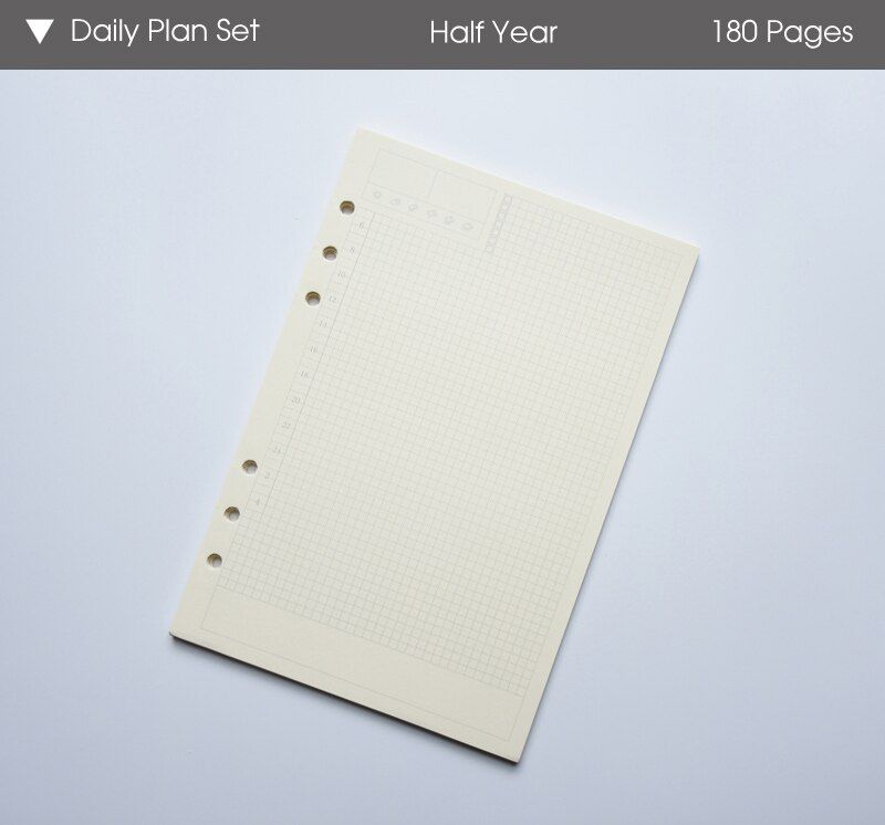MaoTu Filler Paper Spiral Notebook Loose Leaf Paper Ring Binder Refills for Filofax Planner Bullet Journal A5 A6 6 Holes