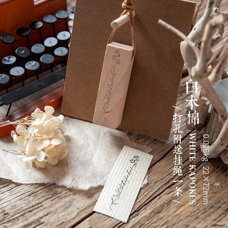 Vintage Flowers Tag Wood Seal English Planner decoration stamp DIY craft wooden rubber stamps for scrapbooking standard stamp