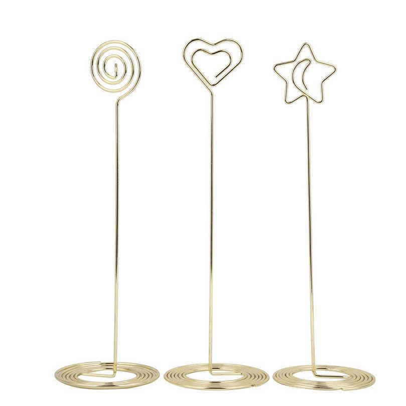 Table Number Stand 3PCS 220mm Memo Clip Holder Card Picture Office Desk Organizer