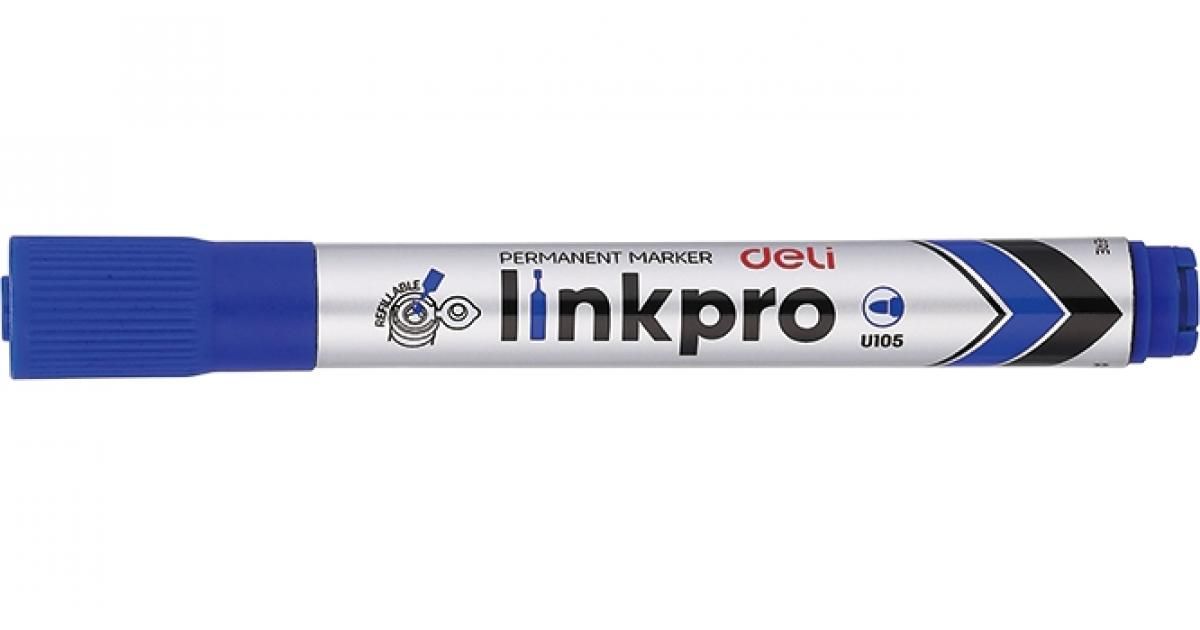 Deli U10530 Inkporo Refillable Permanent Marker_Blue (1 Piece)