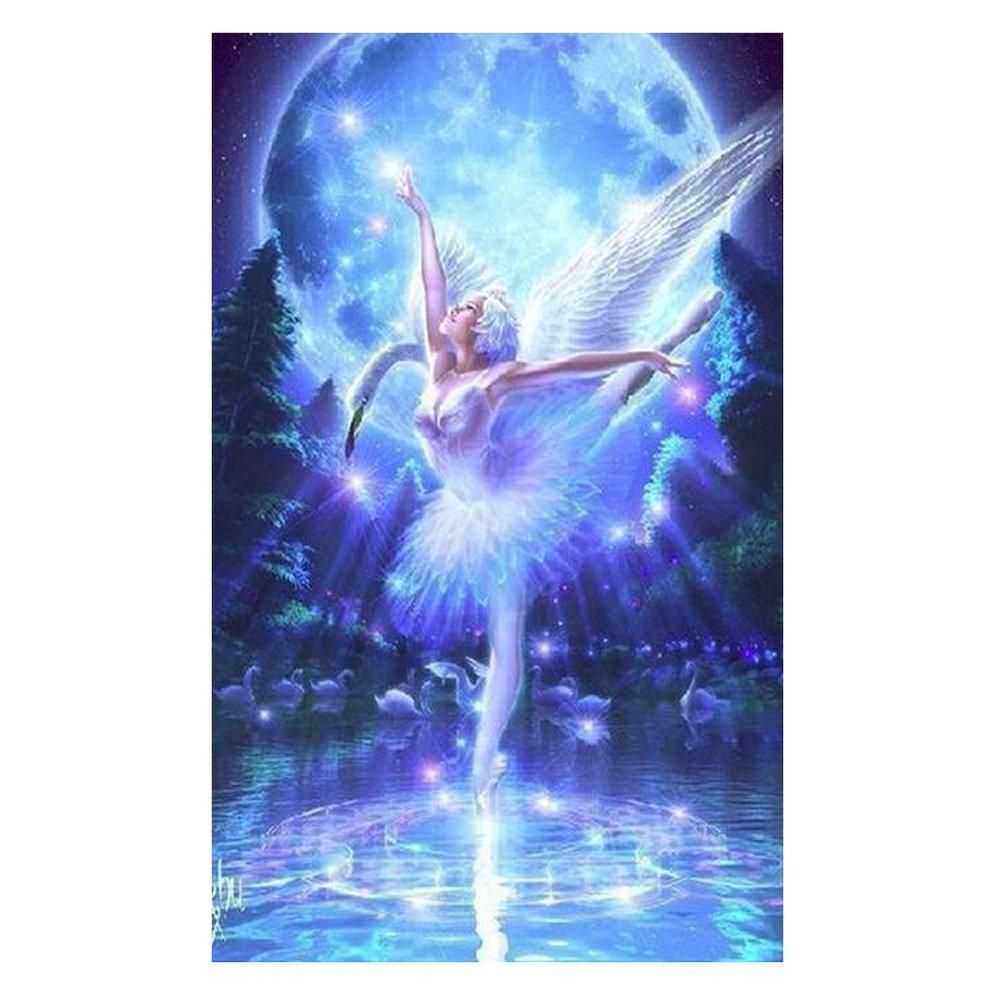 Cartoon Pretty Painting Rhinestone Studded Landscape Home Decoration Q1081