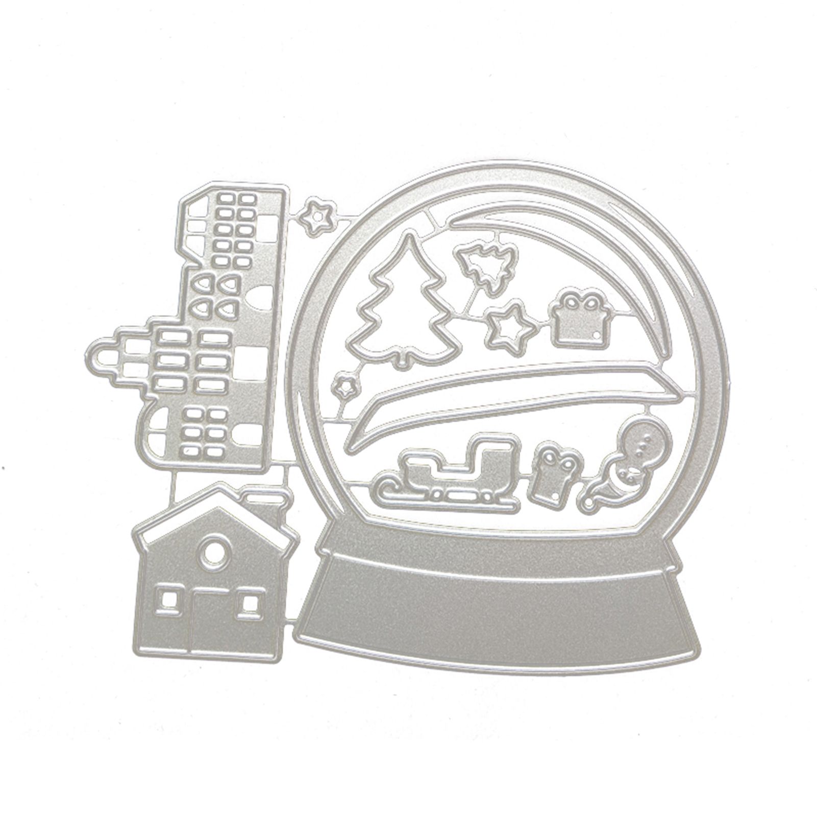 Nesting Die Snow Globes Pattern Paper Crafts Template Mould